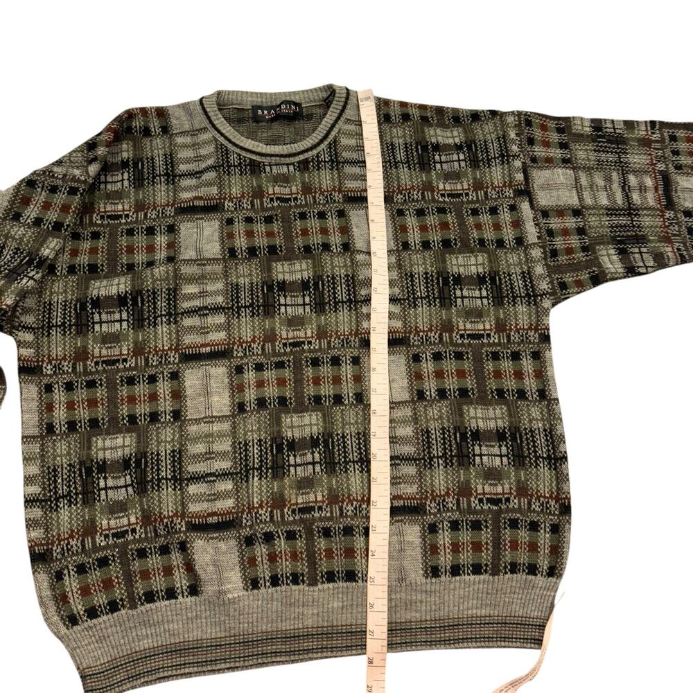 Vtg Brandini Italy Wool Blend Knit Grandpa Sweater Men’s XL Grandpacore Academia - Picture 10 of 10
